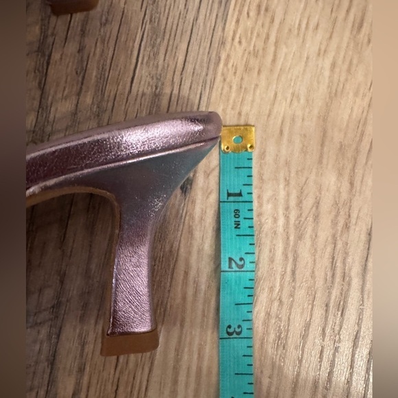 💕SEYCHELLES💕 Fleet Metallic Crisscross Sandal Heels ~ purple lavender New - Picture 7 of 10